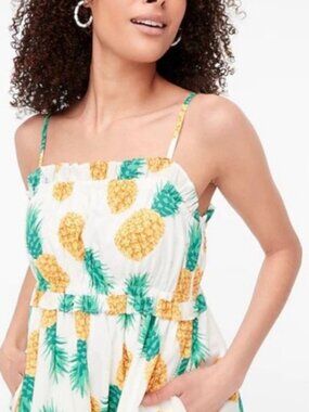 J. Crew Factory Pineapple midi dress
